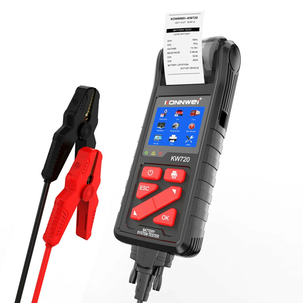 12v PitStop technician performing free battery diagnosis with Konnwei KW720 in Greater Kailash, South Delhi